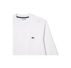 LACOSTE SH9608 001 FELPA CREW COCCO PICCOLO BIANCO